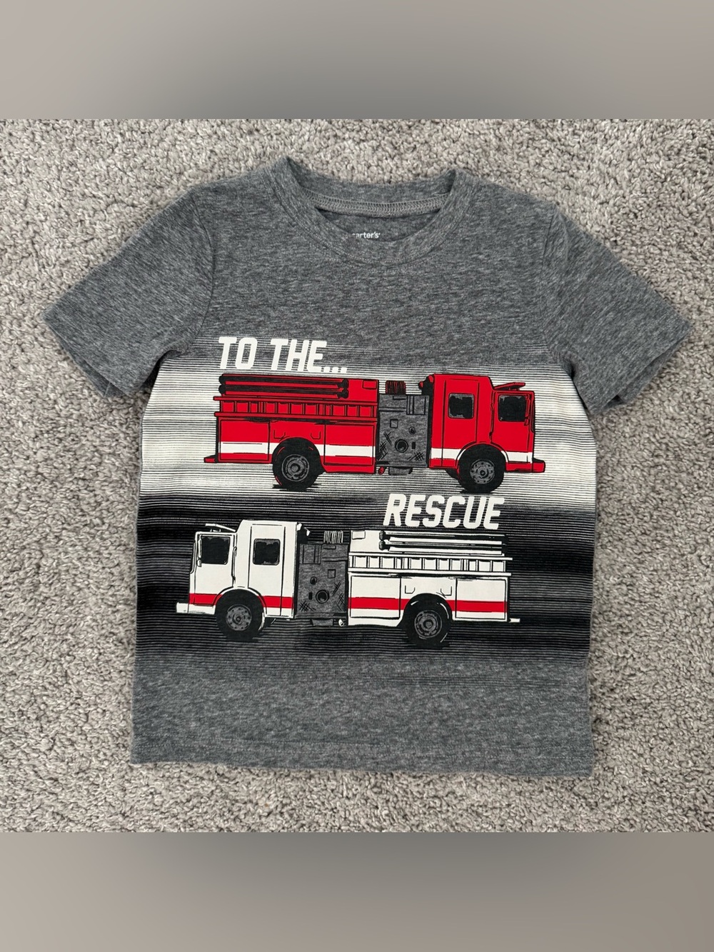 Carter’s Tee with Fire Truck Graphic
